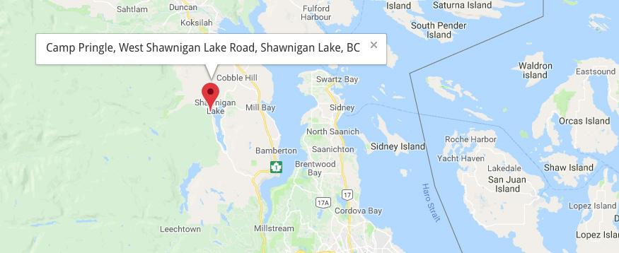 ACCOMMODATIONS MS Bike Cowichan Valley at Camp Pringle 2520 West Shawnigan Lake Road, Shawnigan Lake, BC V0R 2W3 DIRECTIONS TO CAMP PRINGLE COMING NORTH ON THE MALAHAT (HWY 1) FROM VICTORIA Look for