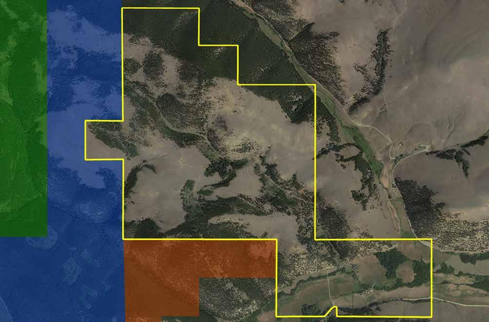 Prickl y Pear Mountain Ranch Public Lands Map (Orange - BLM land, Blue - State