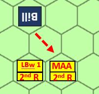 [The second rank loses 1D6 for firing overhead].