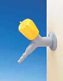 with safety locking Drop lever: 1/4 plug type with safety locking Handwheel: Yellow ABS Anticorrosive coating: Polyamide 11, light grey colour RAL