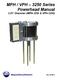 MPH / VPH 3250 Series Powerhead Manual Diameter (MPH-3250 & VPH-3250)