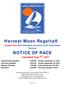 Harvest Moon Regatta NOTICE OF RACE