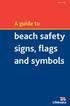 beach safety signs, flags and symbols