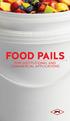 FOOD PAILS FOR INSTITUTIONAL AND COMMERCIAL APPLICATIONS