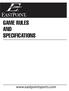 GAME RULES AND SPECIFICATIONS