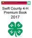 Swift County 4-H Premium Book
