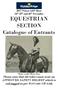 EQUESTRIAN SECTION Catalogue of Entrants
