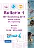 Bulletin 1. ISF Swimming World Schools Championship