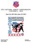 2013 NATIONAL KARATE CHAMPIONSHIPS CINCINNATI, OHIO. June 26, 2013 thru June 29, 2013