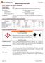 Material Safety Data Sheet. WARNING Toxic Harmful by inhalation. (Contains crystalline silica)