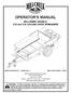 OPERATOR'S MANUAL. MILLCREEK MODELS: 27G and 37G GROUND DRIVE SPREADERS