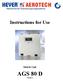 Instructions for Use Switch Unit AGS 80 D Variant A