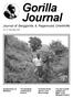 Gorilla Journal. Journal of Berggorilla & Regenwald Direkthilfe. No. 27, December Protection Strategies. The Sarambwe Gorilla Special Reserve