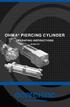 OHMA PIERCING CYLINDER OPERATING INSTRUCTIONS