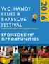 W.C. HANDY BLUES & BARBECUE FESTIVAL SPONSORSHIP OPPORTUNITIES. Presented by the Henderson Music Preservation Society, Inc.