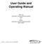User Guide and Operating Manual