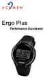 Ergo Plus. Performance Accelerator