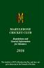 MARYLEBONE CRICKET CLUB
