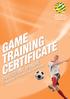 Game training. certificate. participant manual. Community coaching pathway