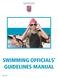 National Federation of State High School Associations SWIMMING OFFICIALS GUIDELINES MANUAL. (July 2012)