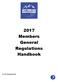 2017 Members General Regulations Handbook