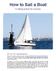 How to Sail a Boat. A sailing primer for novices