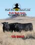 Fall Bull Sale Thursday, Dec. 7, At the Ranch, Wood Mountain, Saskatchewan 139 BULLS