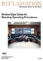 Writers Style Guide for Standing Operating Procedures