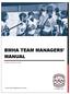 BMHA TEAM MANAGERS MANUAL