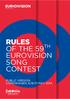 RULES OF THE 59 TH EUROVISION SONG CONTEST