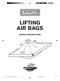 LIFTING AIR BAGS MANUAL INSTRUCTIONS