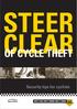 STEER CLEAR OF CYCLE THEFT. Security tips for cyclists