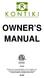 OWNER S MANUAL Contents subject to change without notice BJAD