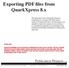 Exporting PDF files from QuarkXpress 8.x