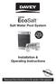 EcoSalt. Salt Water Pool System. Installation & Operating Instructions. Please pass these instructions on to the operator of this equipment.