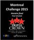 Montreal Challenge Horaire final Final Schedule