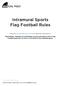 Intramural Sports Flag Football Rules