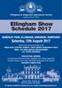 Ellingham Show Schedule 2017