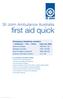 St John Ambulance Australia. first aid quick. Emergency telephone numbers
