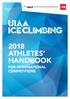 2018 ATHLETES HANDBOOK FOR INTERNATIONAL COMPETITIONS