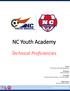 NC Youth Academy. Technical Proficiencies.  Art Rex VP of Player & Coaching Development. Bill Furjanic Technical Director
