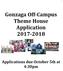 Gonzaga Off-Campus Theme House Application Applications due October 5th at 4:30pm