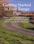 Getting Started in Free Range Pigs
