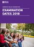 CAMBRIDGE ENGLISH EXAMINATIONS EXAMINATION DATES 2018