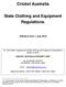 Cricket Australia. State Clothing and Equipment Regulations1