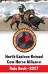North Eastern Reined Cow Horse Alliance