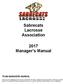 Sabrecats Lacrosse Association Manager s Manual