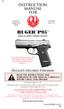 INSTRUCTION MANUAL FOR MANUAL SAFETY MODEL PISTOLS * Rugged, Reliable Firearms Sturm, Ruger & Co., Inc.
