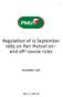Regulation of 13 September 1985 on Pari Mutuel onand off-course rules