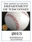 The American legion Department of Wisconsin. Baseball Handbook